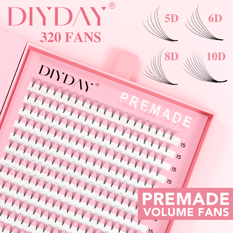 Eyelash Extension Russian Volume - DIYDAY 320 Premade Russian Voume Fans