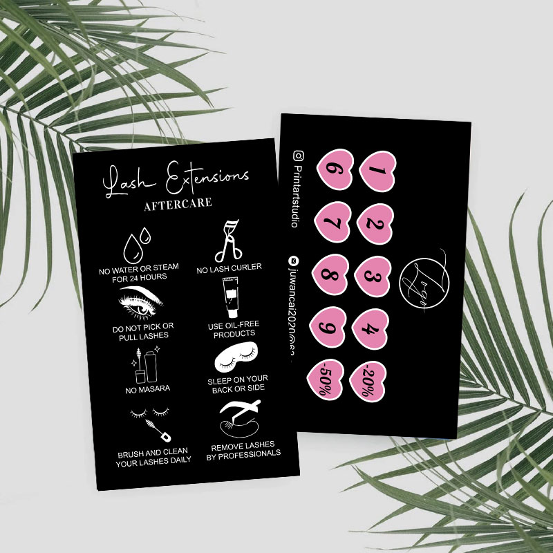 Custom Loyalty Cards with Logo - огляд і ціна Eyelash Extension Logo Design