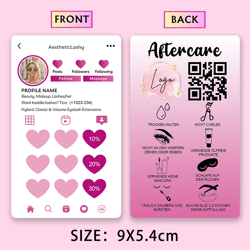 Custom Loyalty Cards with Logo - огляд і ціна Eyelash Extension Logo Design