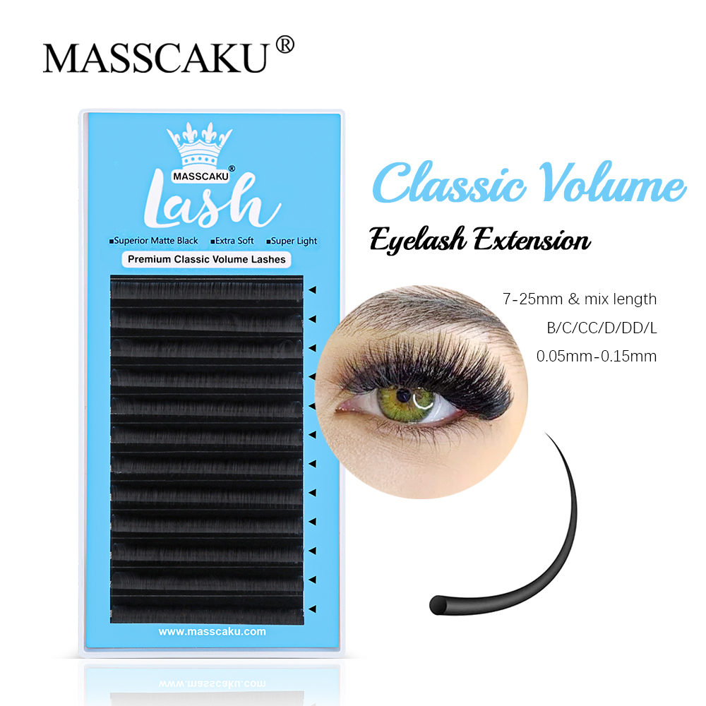 MASSCAKU 0.05/0.07/0.10/0.15mm - огляд і ціна Eyelash Extension Russian Volume