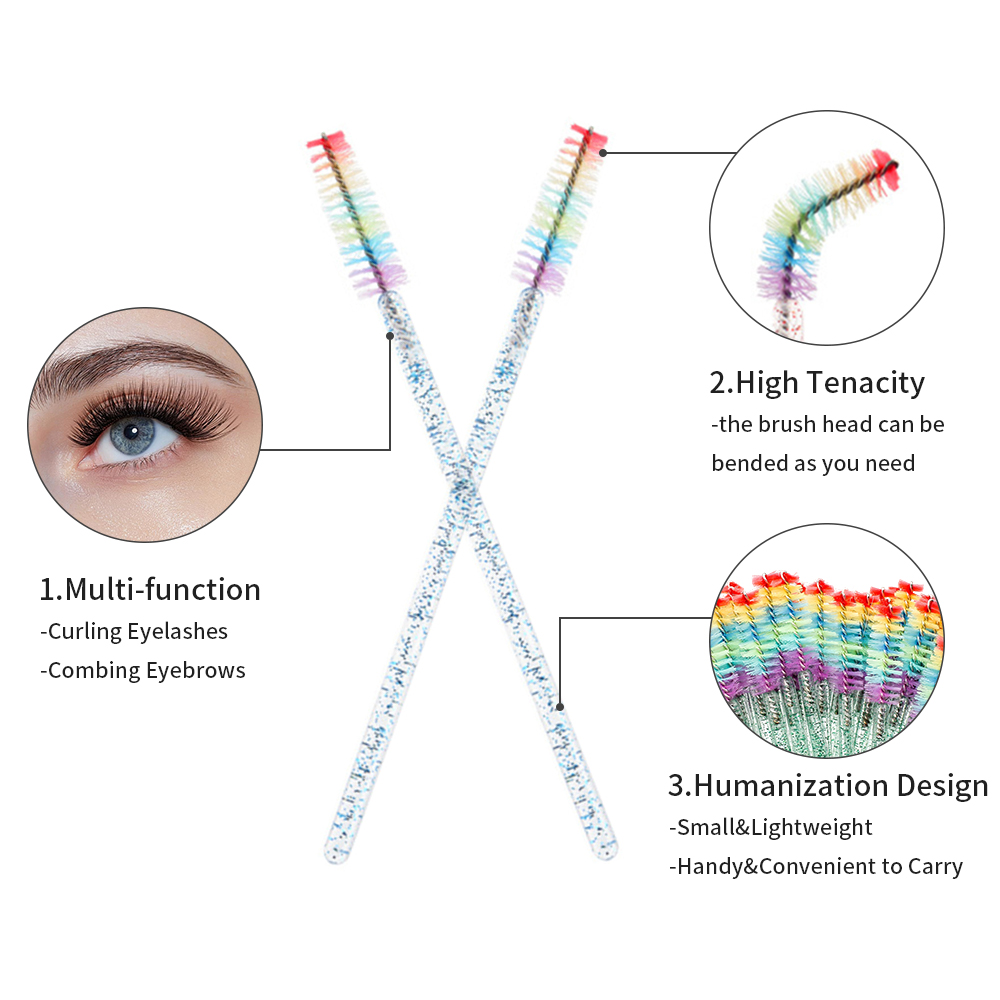 50PCS Rainbow Crystal Eyelash  - огляд і ціна Eyelash Extension Last