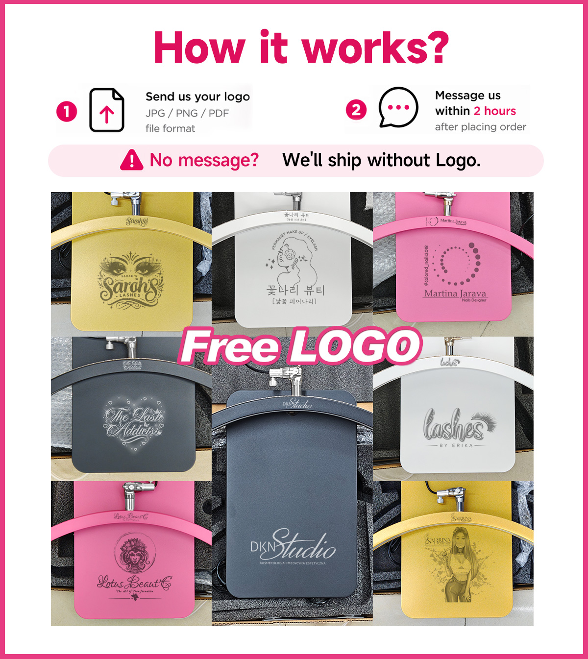 Free LOGO 23inch OEM 45W New L - огляд і ціна Eyelash Extension Logo Design